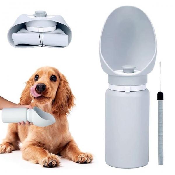 키밍 접이식 산책 물통 실리콘 휴대용 가벼운 외출용