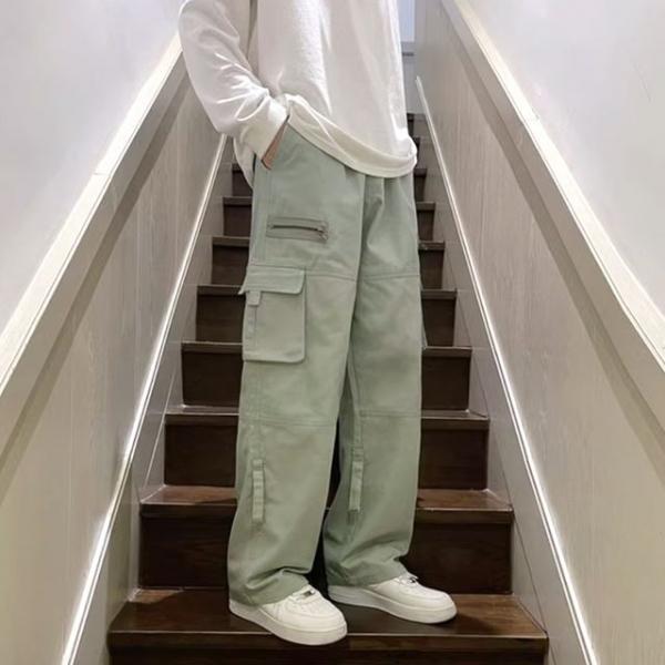 패러스 지퍼 카고 와이드바지 SD-250302