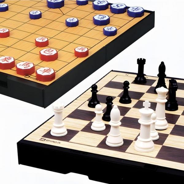 중형 자석 체스+장기(양면)-M-259 양면세트 보드게임