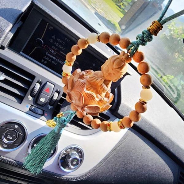 부처님 관세음보살 염주 연꽃 차량 룸미러 걸이