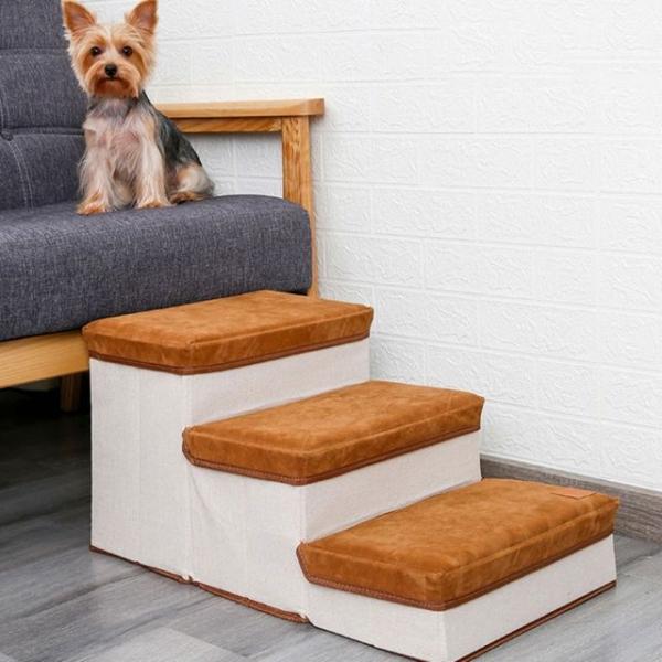 반려동물 논슬립 스텝 3단 수납장 애견쿠션계단