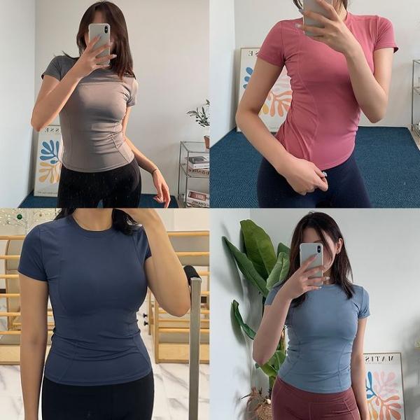 슬림핏러닝반팔티 운동복 트레이닝 래쉬가드 요가