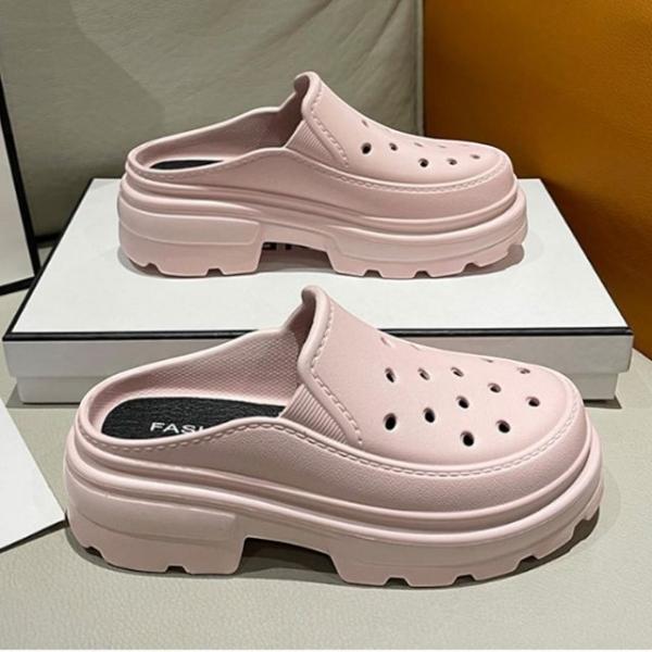 EVA 경량 통굽 키높이 슬리퍼 학교 실내화 샌들 사무