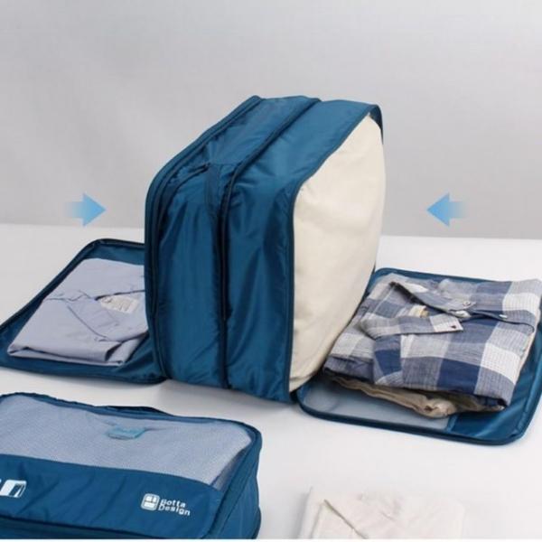 분리수납 여행용 확장 손잡이 압축파우치 캐리어 파우