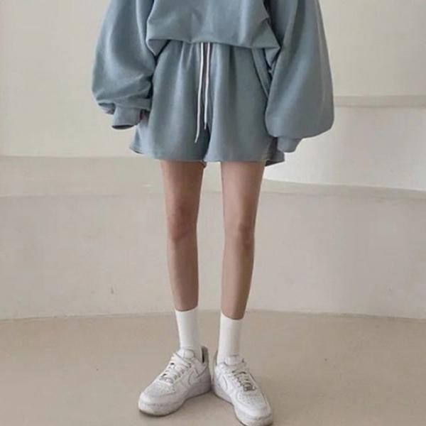 무지 통넓은 밴딩 3부 반바지