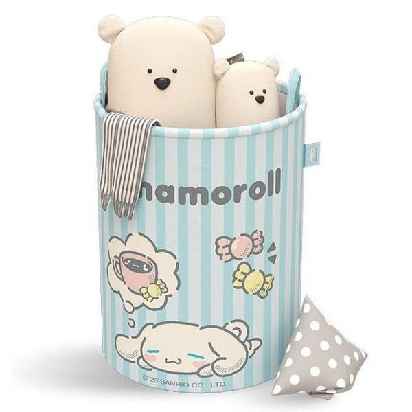 접이식 원통형 수납바구니 1P 폴딩 빨래 보관