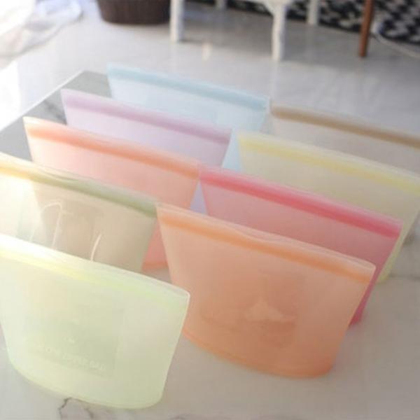 지퍼백 실리콘 다회용 지퍼팩 깔끔하고 편리 저장팩