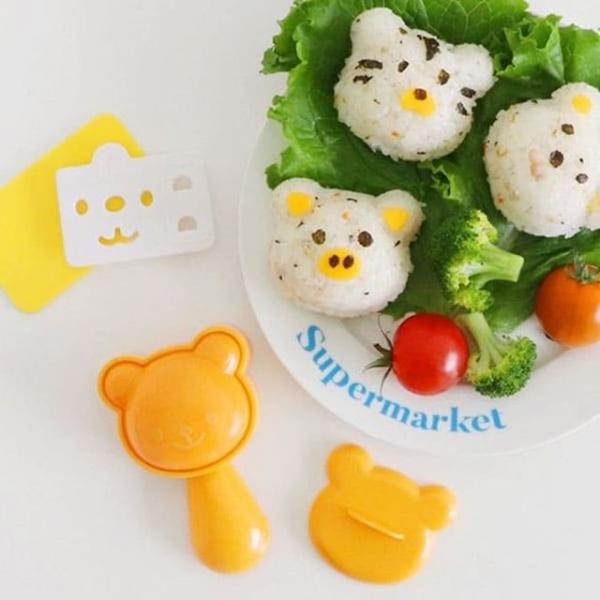 동물 주먹밥틀 소풍 도시락 모양틀 김펀치 4종 세트