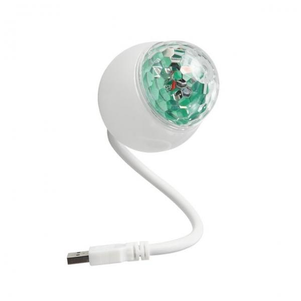 USB LED램프 소리 진동 감지 미러볼 무드등 행사 파티