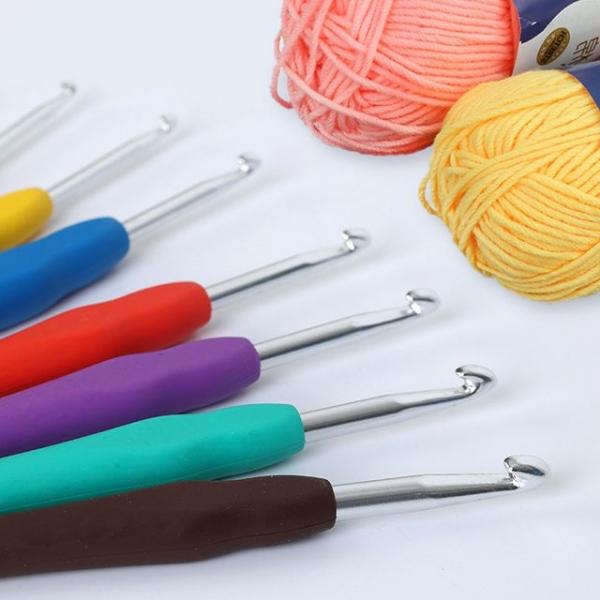 실리콘 코바늘 9종 세트 2 4 5 6 7 7.5 8 9 10호