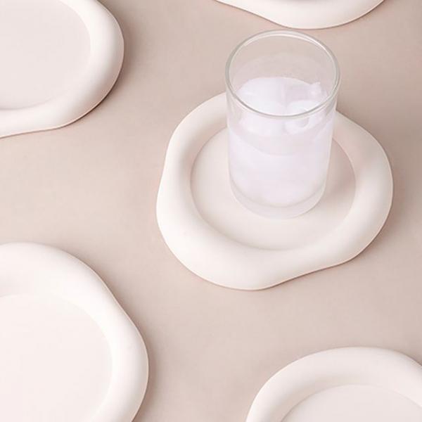 실리콘 컵받침 티코스터 연못 2P 브런치 홈카페