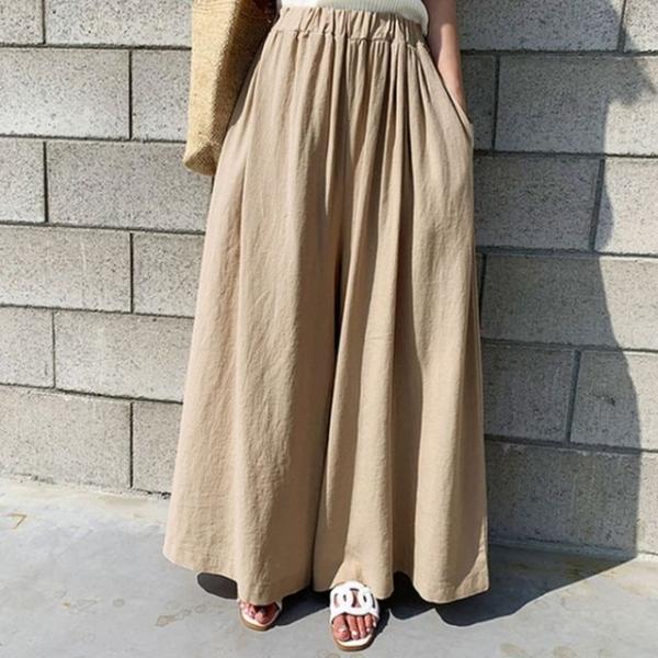 여름 심플한 홈웨어 와이드 빅사이즈 치마 마지 팬츠