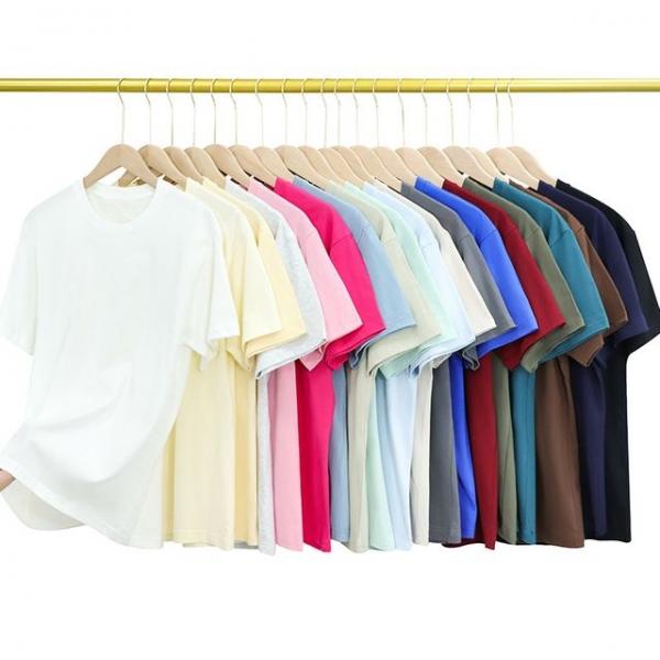 20수 고밀도 면 100% 코마사 무지 라운드 반팔 티셔츠