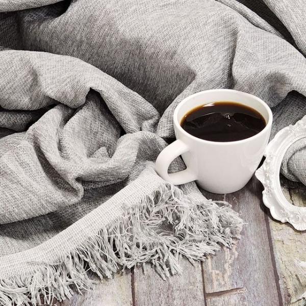 무지 블랑캣 그레이 130x180 러그 캠핑 담요 차박이불