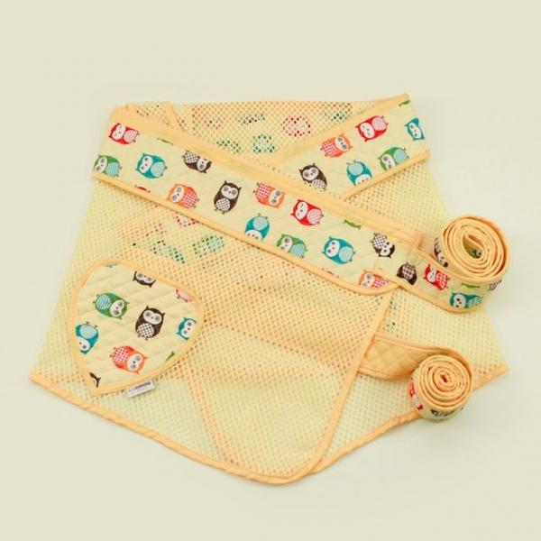 나와니스_ new 부엉이친구 아기포대기 망사형 옐로우