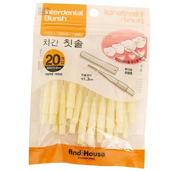 I형 치간 칫솔 0.4mm 20입 1P 국산 교정 임플란트