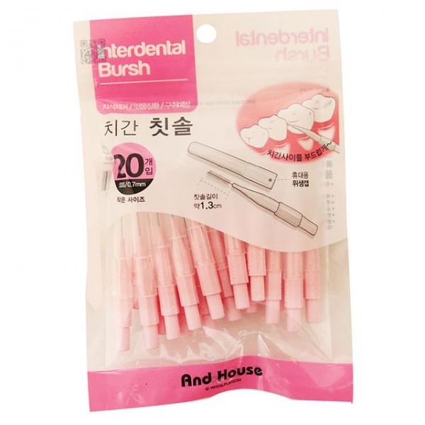 I형 치간 칫솔 0.7mm 20입 1P 국산 교정 임플란트