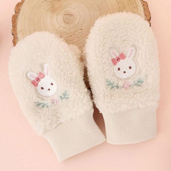 로라 캐릭터 자수 덤블 어린이 엄지 벙어리 장갑