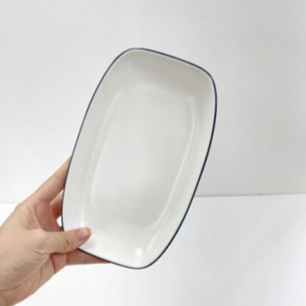 코드그레이 접시 멜라민 그릇 찬기 식기 타원 27cm