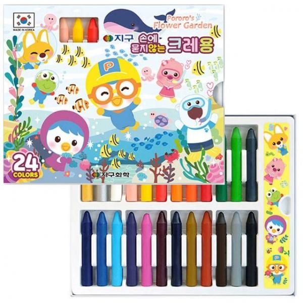 뽀로로 손에 묻지 않는 크레용 24색