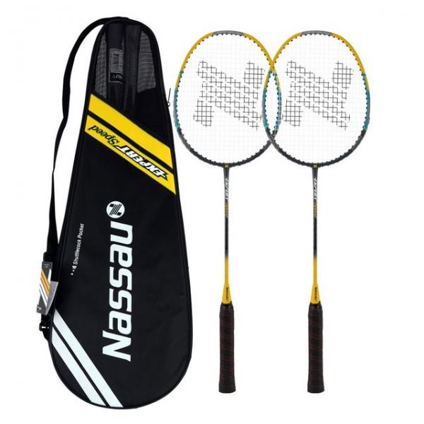 낫소 배드민턴라켓 엑스퍼트스피드 라켓2P+풀커버