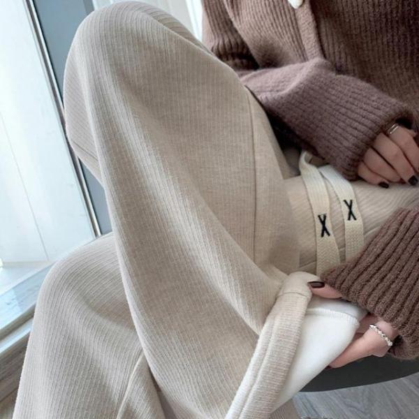 MFNC030067 - 스웨이드 기모 코듀로이 밴딩 팬츠