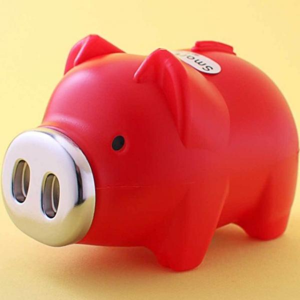 레드 돼지저금통 대형저금통 캐릭터저금통