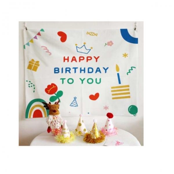 생일축하3 패브릭 포스터 가림막 커튼 가리개 커텐 바