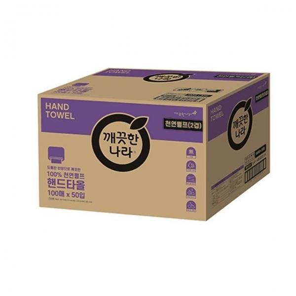 깨끗한나라 펄프 핸드타올5 000매 100매X50팩