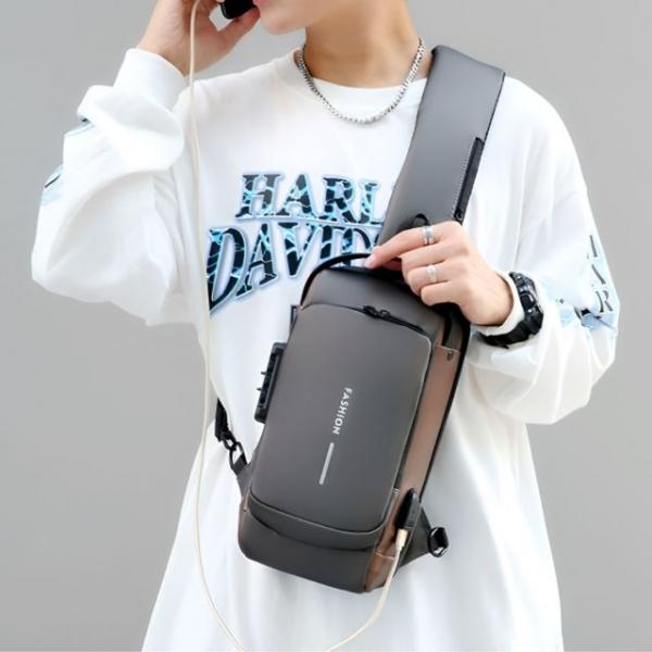 GDM RFID 차단 비밀번호 잠금 크로스백