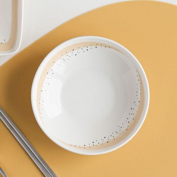 깔끔한 화이트 도자기 찬기 중 5p