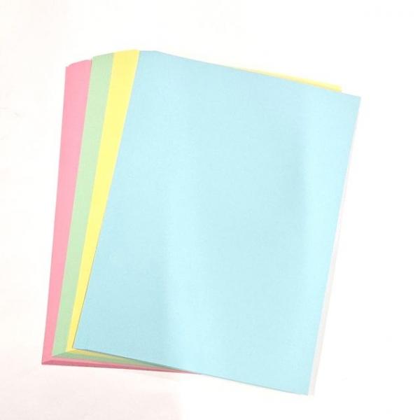 8절 색도화지 4색 하늘 노랑 연두 분홍 100매 혼합
