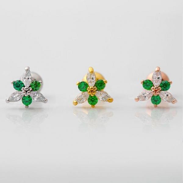 (1+1) 써지컬 피어싱 메리 플라워 2종 택1