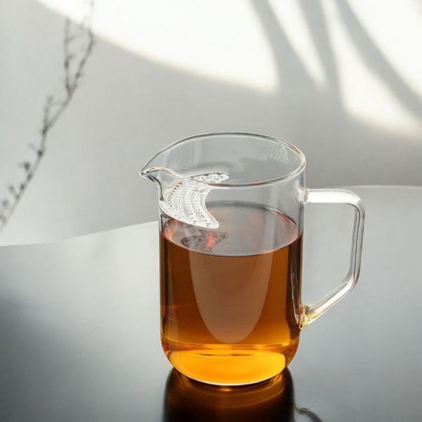 내열유리 거름망 차포트 숙우 투명 티팟