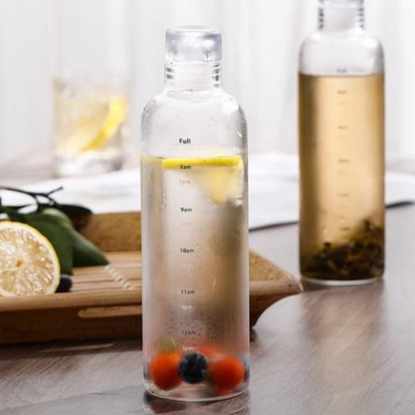 하루 시간체크 물병 2p 세트 내열유리물병