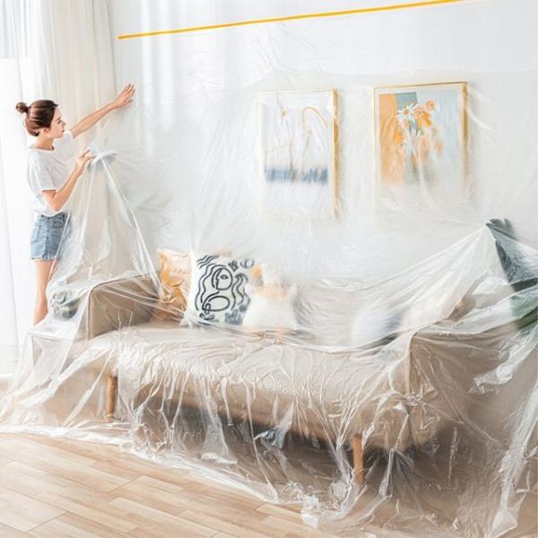 다용도 붙이는 도배 비닐 비닐막 방습 대형 덮개 3x20M 인테리어 공사  가림막 투명 먼지 커버링