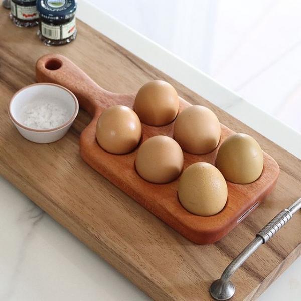 계란 달걀 트레이 우드 핸들 홀더 달걀판 계란통 용기
