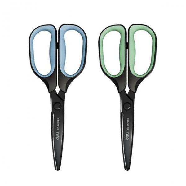 3D 블랙 커브날 곡선형 사무용 가위 2P 문구 학습용