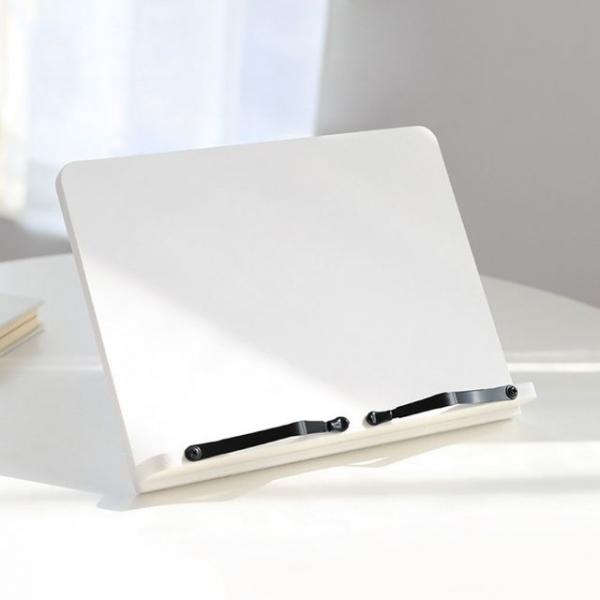 쿨로하 화이트 독서대 6단 각도조절 북스탠드 휴대용