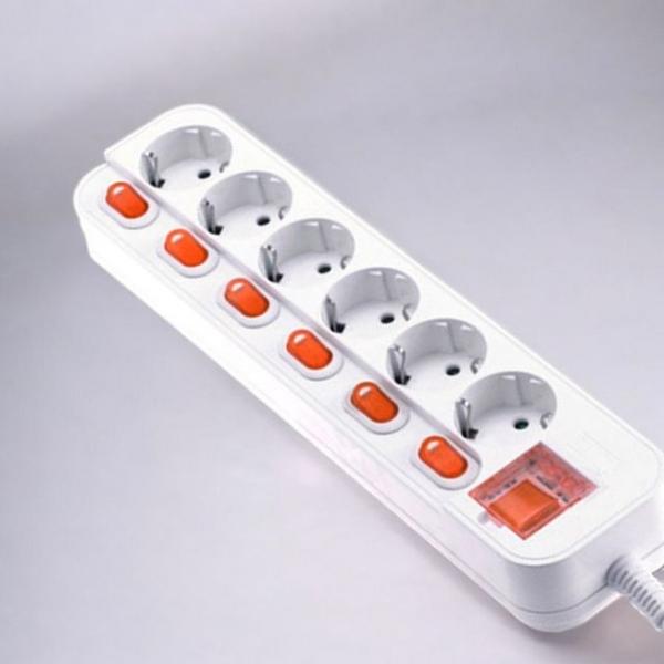 개별스위치 전선연장 멀티탭 5호 전기코드 4.5M 6구
