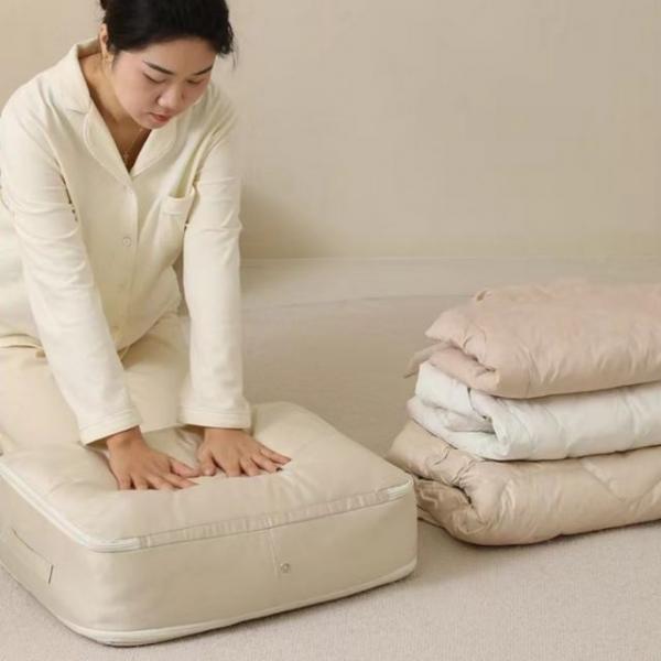 이불 압축 파우치 대용량 압축팩 의류 정리함 보관함