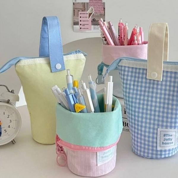 키밍 스탠드 필통 펜파우치 펜홀더 메이크업 주머니