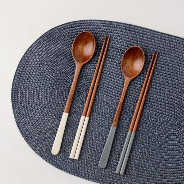 부부 우드 스푼 젓가락 수저 2인 세트