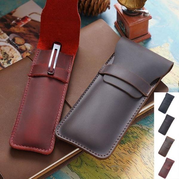 가죽 펜케이스 파우치(만 14세 이상 사용) 필통 4구