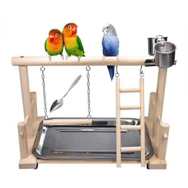 앵무새 놀이터 새장 횟대 스탠드형+스텐컵+스푼
