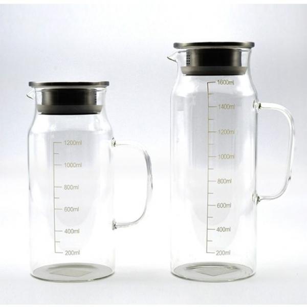 마카 유리 물병 내열 가정 냉장고 물병 물통 1.6L