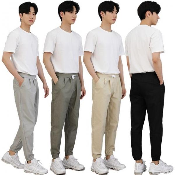 여름 린넨바지 M~4XL 빅사이즈 면바지 밴딩 조거팬츠