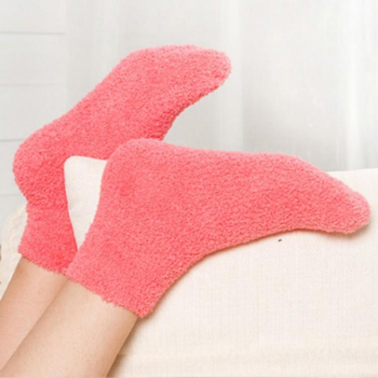 민무늬 선물 여성 임산부 겨울양말 보온 수면양말 KC인증 파스텔 겨울양말 조리원 극세사양말 포근한 수면