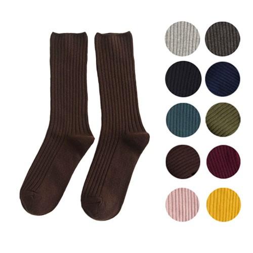 파스텔 골지 니트 양말 성인용 여우창고