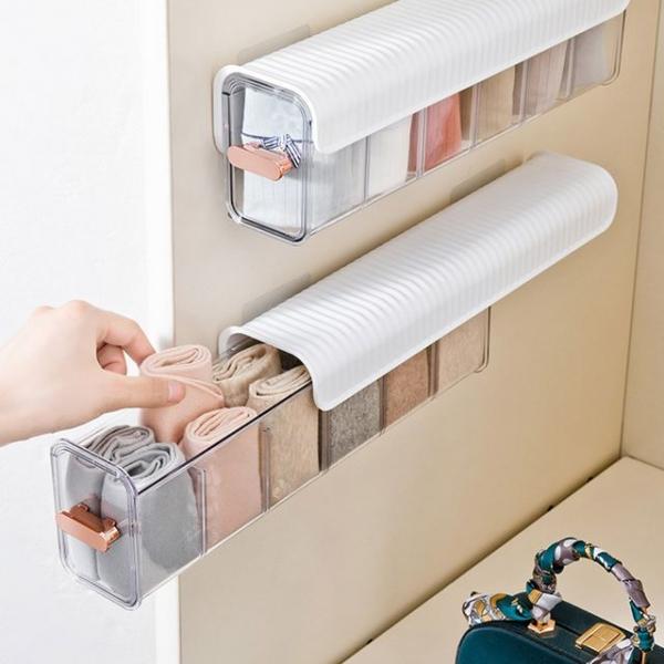 슬라이딩 속옷정리함 칸막이 벽부착 정리함